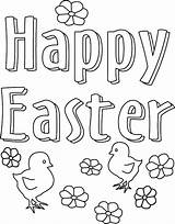 Easter Coloring Printable Pages Happy Print Kids Size Freebies sketch template