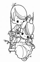 Precious Moments Coloring Pages Printable Kids Moment Sheets Girl Colouring Boy Boys Cartoon sketch template