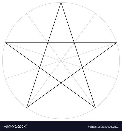 correct shape template geometric shape pentagram vector image