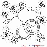 Wedding Coloring Pages Rings Ring Valentine Printable Cake Template Sheet Printablee Valentines Templates Blank Title sketch template