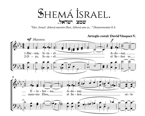 shema israel partitura coral coro iep