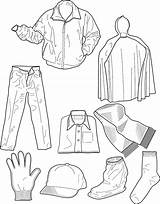 Pages Colouring Clothing Winter Clothes Printable Sheet sketch template