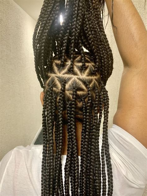 30 medium box braids with triangle parts fashionblog