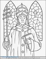 Coloring Saint Pages Pope Leo Great Saints Jesus Catholic Francis St Printable Praying Kids Assisi Alexander Albert Getcolorings Colouring Sheets sketch template