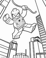 Coloring Spiderman Pages Lego sketch template