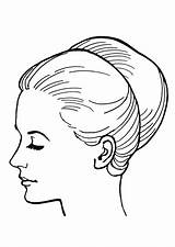 Head Coloring Woman Pages sketch template