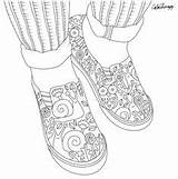 Coloring Shoes Pages Colouring Books Adult Book sketch template
