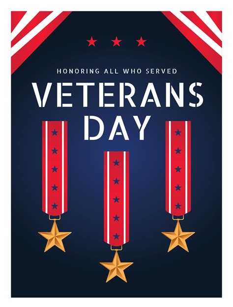 veterans day poster  vector art  vecteezy