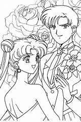 Coloring Pages Wedding Sailor Moon Tuxedo Anime Couple Printable Sailormoon Book Kids Manga Usagi Adult Sheets Mamoru Print Mermaid Mask sketch template