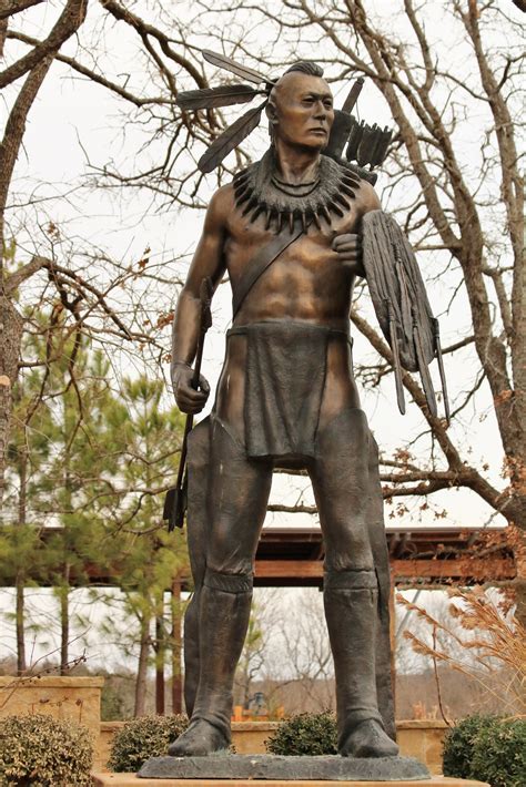 chickasaw warrior bronze statue  stock photo public domain pictures