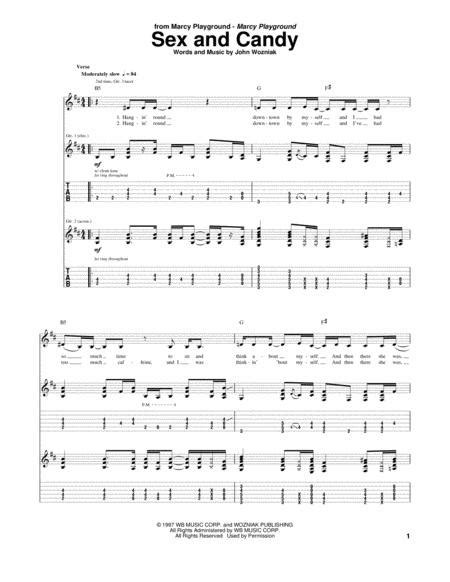 Download Sex And Candy Sheet Music By Marcy Playground