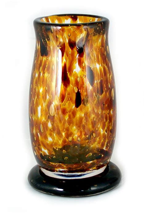 Eshop Dark Amber Vase Safari Home Decor Glass