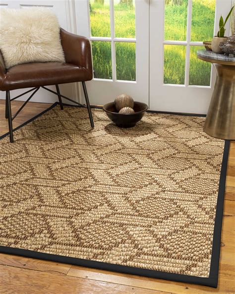 natural area rugs seattle custom sisal rug    oval black border