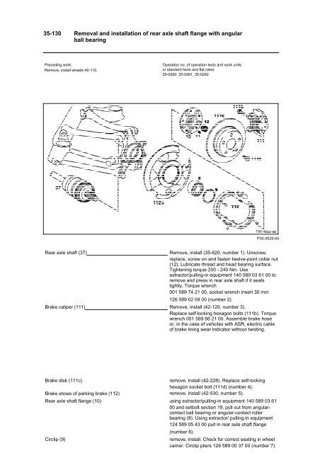 rear wheel axle shaft bearing removalpdf