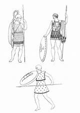 Coloring Greek Ancient Soldier Greece Para Colorear Dibujo Pages Grecia Griegos Soldados sketch template