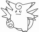 Pokemon Clefable Coloring Pages Drawings Drawing Morningkids sketch template