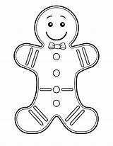 Gingerbread Man Coloring Pages Kids Printable sketch template