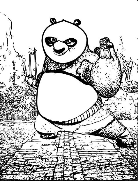 cute kung fu panda coloring page wecoloringpagecom