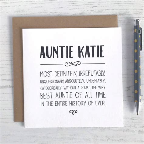 irrefutably best auntie card by cloud 9 design