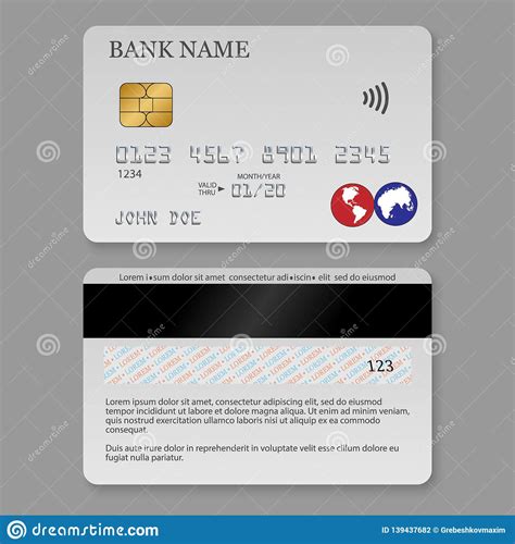 Realistic Detailed Credit Card Stock Illustration Illustration Of