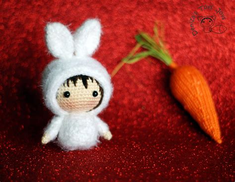 white bunny crochet doll tanoshi series pdf crochet