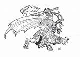 Bloodthirster Khorne Deviantart Warhammer Artwork 40k Pages Fantasy Concept Drawing Daemons sketch template