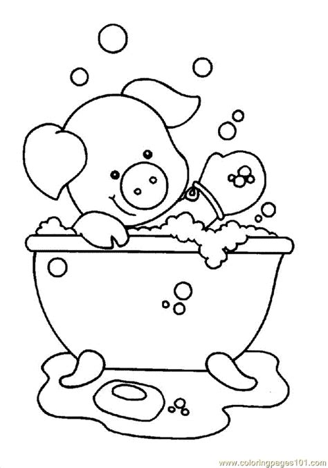 elephant bath coloring page coloring home