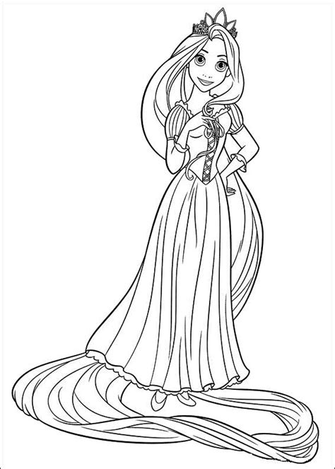 beauty nails rapunzel tangled coloring pages