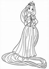 Rapunzel Coloring Tangled Pages Nails Beauty Princess sketch template