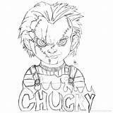 Chucky Lineart Eyball Xcolorings Character sketch template