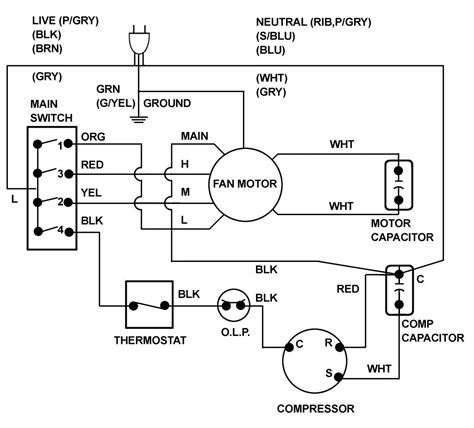ac unit condenser fan motor wiring diagram