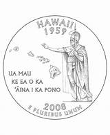Hawaii Quarter Coloring State Pages Printables Back States Quarters Usa Go Print Next Hi sketch template