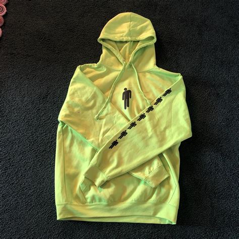 neon green billie eilish hoodie size    depop