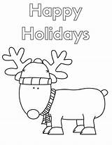 Coloring Holidays Happy Holiday Kids Simple Simplemomreview sketch template