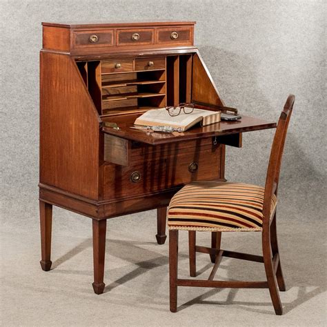 antique writing desk bureau edwardian mahogany antiques atlas