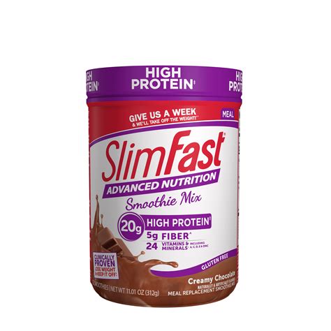 slimfast advanced nutrition smoothie meal replacement creamy