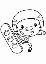 Coloring Pages Lan Kai Snowboarding Rintoo Hao Ni Fanpop Tiger Snowboard Info Book Coloringpages101 sketch template