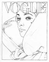 Vogue Coloring Paris Covers Color Fashion Para Colorear Pages Magazine Books Book Drawing Adult Kate Favorite Moss Fr Artículo Choose sketch template