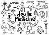 Doodle Achtergrond Geneeskunde Gezondheidszorg Medicos Vectores Enfermeras sketch template