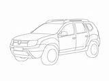 Duster Dacia sketch template