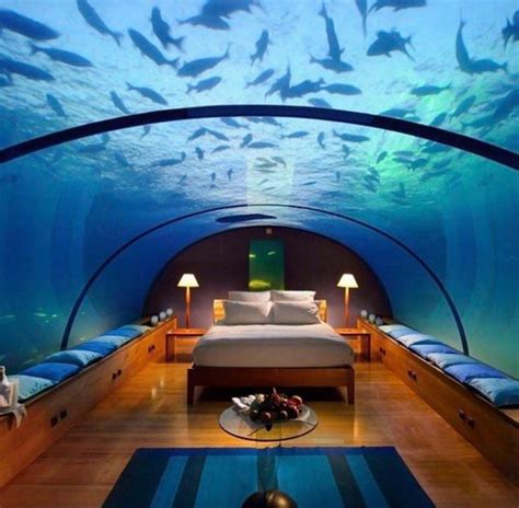 conrad maldives rangali island underwater suite slaylebrity underwater hotel room