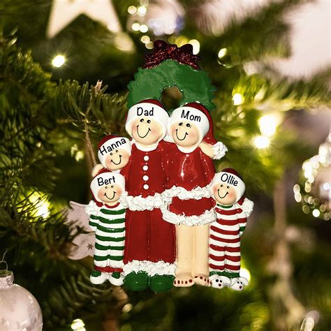 christmas pajama family   personalized ornament