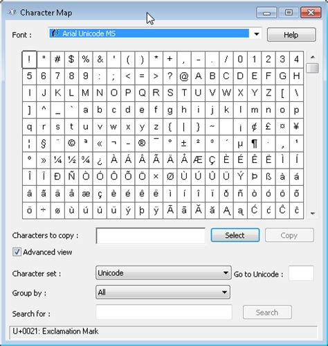 determine  character set   font stack