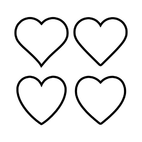heart outline vector art icons  graphics