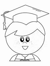 Graduation Graduate Boy Printable Coloring Face Little Coloringpage Eu sketch template