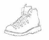 Drawing Hiking Boots Paintingvalley Pair sketch template