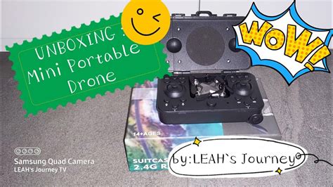 unboxing  portable mini luggage fold drone youtube