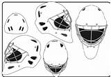Goalie Mask Hockey Helmet Masks Masque Gardien Sides sketch template