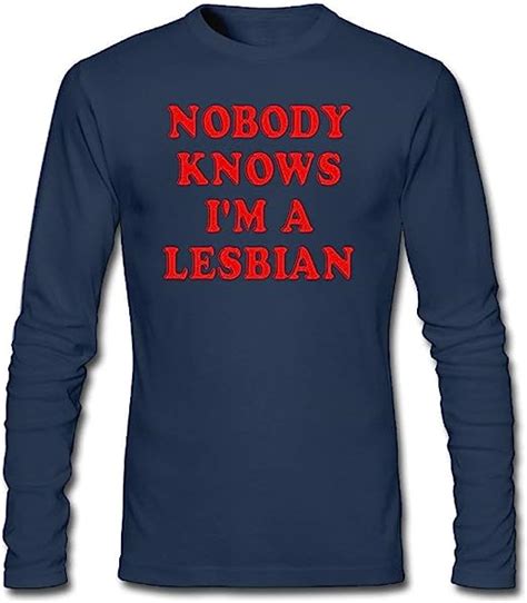 men s nobody know i m a lesbian long sleeve t shirts amazon de bekleidung