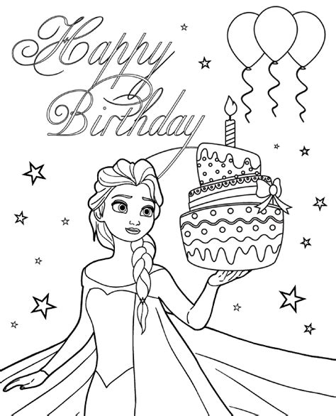 frozen birthday coloring pages  coloring pages